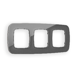 Рамка OMEGA Radian (Антрацит серый Стекло органическое) 3-ая OF320653