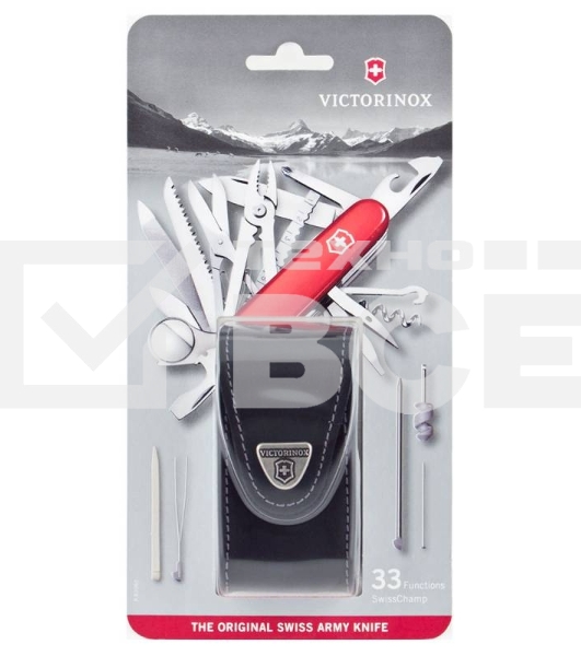 Нож перочинный Victorinox SwissChamp (1.6795.LB1) 91мм 33функций красный блистер