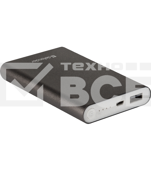 Внешний аккумулятор Defender Extralife 8000mAh 1USB, Li-pol ,5V,2.1A, серый
