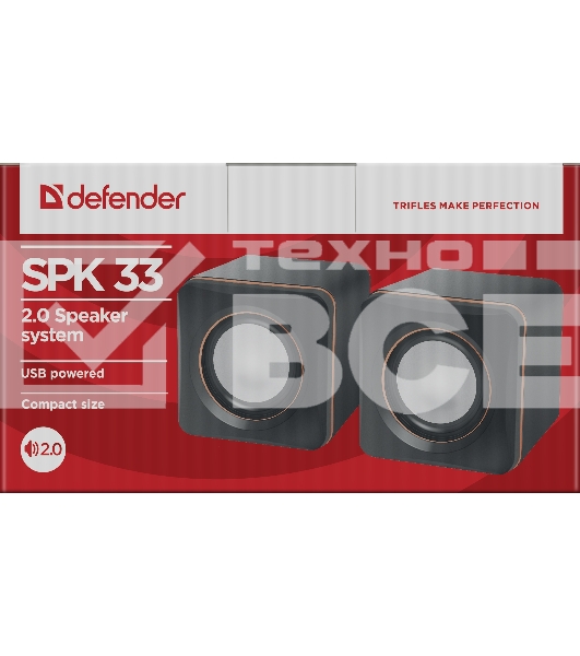 Колонки Defender SPK 33 (2.0 ,5 Вт, питание от USB)