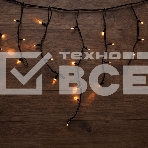 Гирлянда Neon-night Айсикл (Бахрома) светодиодная 5х0,7 м, 152 LED, черный провод каучук, теплое белое свечение, фото 1