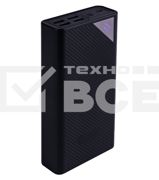 Мобильный аккумулятор Digma DGP-30000-4U Li-Pol 30000mAh 3A черный 2xUSB