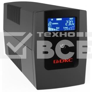 Источник бесперебойного питания ИБП Info LCD 600В.А IEC C13 (3) USB + RJ45 DKC INFOLCD600I