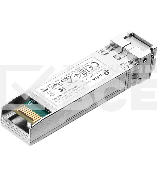Трансивер TP-Link 10G SFP+ Module,  LC connector, 50/125um or 62.5/125um Multi-mode, 850nm wavelength, distance up to 300m.