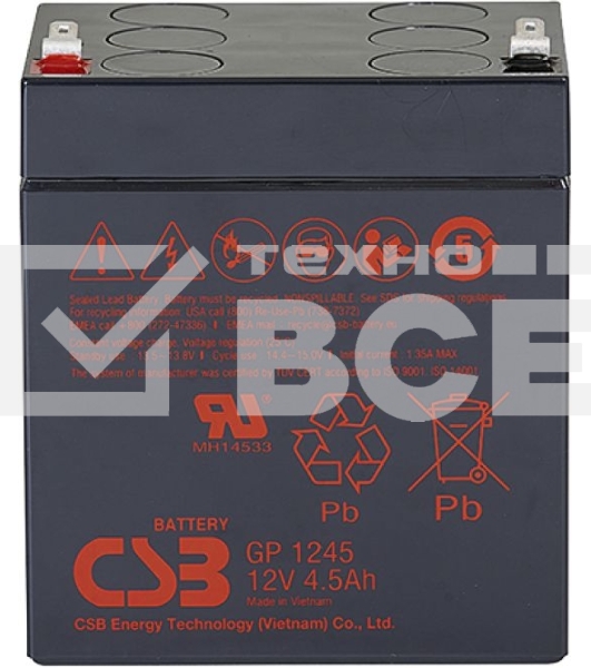 Батарея CSB GP 1245 (12V 4.5Ah 16W) клемма  F1 ( бюджетная версия )