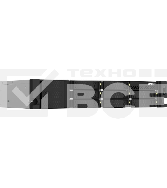 Сетевое хранилище SMB QNAP TS-873AeU-RP-4G NAS 8 HDD trays, 2x 2.5 GbE. 64-bit 4-core AMD V1500B 2,2 GHz, 4 GB. RAM (1*4 GB) up to 32GB (2*16 GB), 2 x M2 2280 (PCIe Gen3 x 1), 2xPSU W/o rail kit RAIL-B02