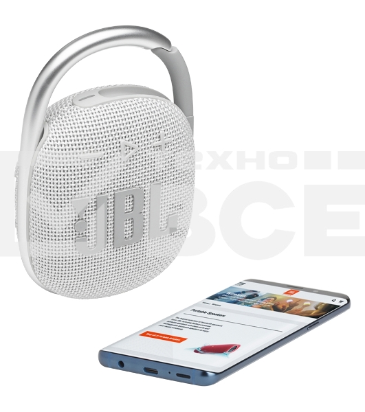 Портативная акустическая система JBL CLIP 4, белый