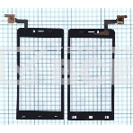 Сенсорное стекло (тачскрин) для Micromax Q370, черное, фото5