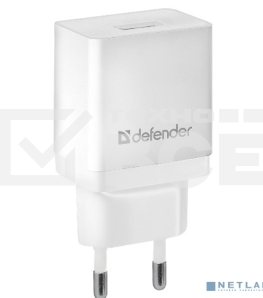 Сетевой адаптер Defender 1xUSB, 5V/2.1А, белый , пакет (EPA-10) (83549)