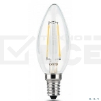 Лампа светодиодная Filament Свеча E14 9Вт 4100К GAUSS 103801209, фото3