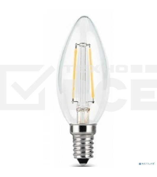 Лампа светодиодная Filament Свеча E14 9Вт 4100К GAUSS 103801209