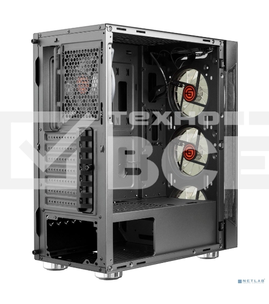 Компьютерный корпус Ginzzu CL280 FAN 12CM RGb*4 USB3.0 Window