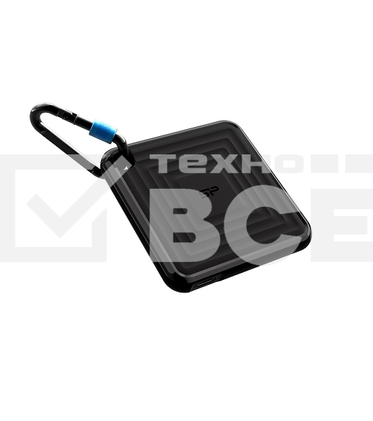 Твердотельный диск 2TB Silicon Power PC60, External, USB 3.2 Type-C [R/W - 540/500 MB/s] черный
