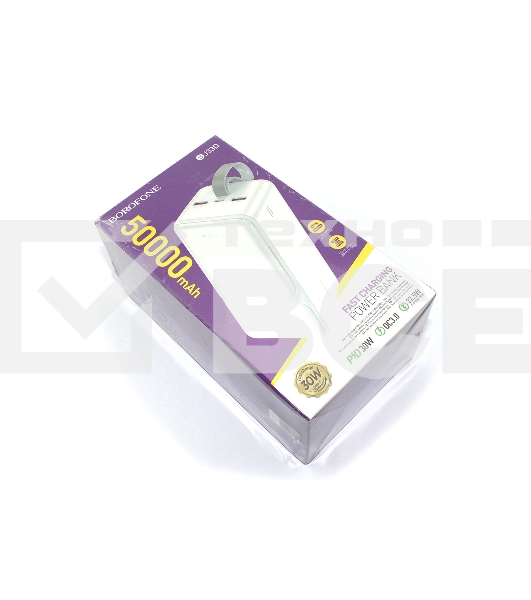 Внешний аккумулятор Powerbank Borofone BJ33D Creed 50000mAh, белый