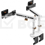 Кронштейн для мониторов Ultramounts UM727W белый 17'-32' макс.9кг крепление к столешнице поворот и наклон, фото15