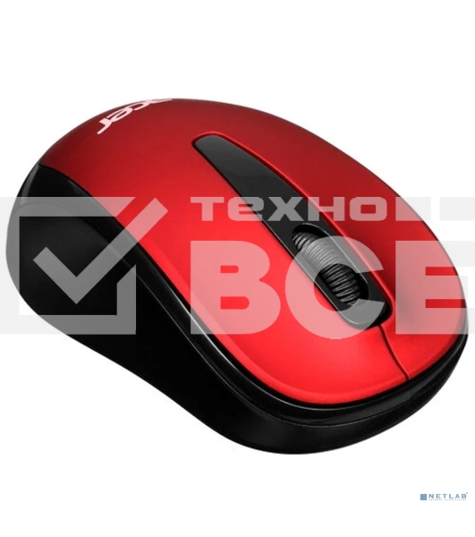 Мышь беспроводная Acer OMR136 красный, 1000 dpi, радиоканал, USB, кнопки - 3