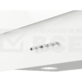 Наклонная вытяжка Monsher ROUEN 60 Blanc Verre, 60 см, производительность 700 м3/ч, 3 скорости, турбо режим, механическое управление, уровень шума 53 дБ, LED освещение, угольный фильтр KFM 101 (опция), цвет белый