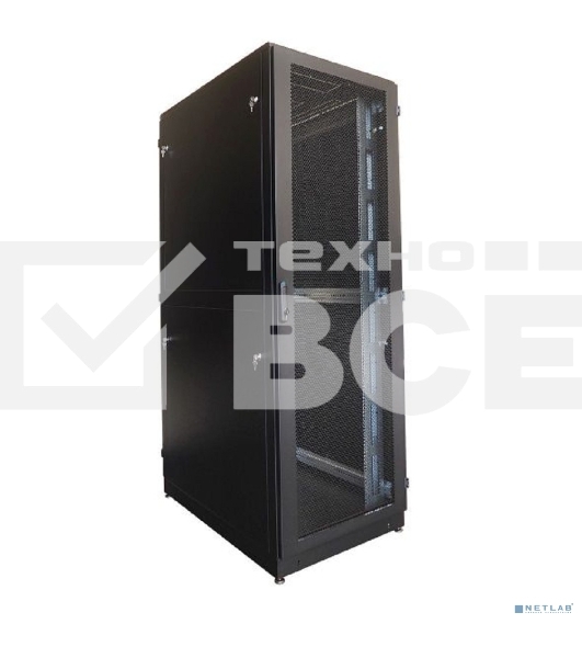Шкаф серверный напольный ЦМО 48U (800 1000) двойные перфорированные двери 2 шт., черный