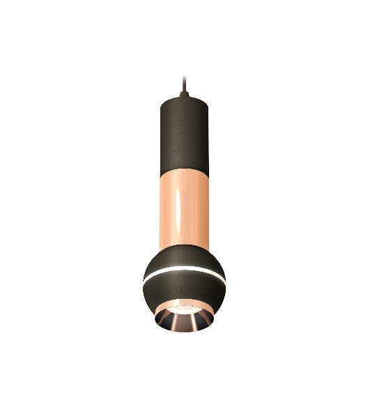 Светильник Ambrella XP1102040 SBK/PPG черный песок/золото розовое полированное MR16 GU5.3 LED 3W 4200K