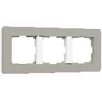 Рамка на 3 поста Split (дымчатый/белый, soft-touch) W0033067, фото 1
