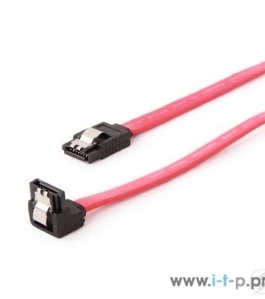 Кабель Cablexpert Кабель интерфейсный SATA, 80см, угловой разъем, 7pin/7pin, защелка (CC-SATAM-DATA90-0.8M)