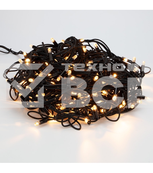 Гирлянда Neon-night Айсикл (Бахрома) светодиодная 5х0,7 м, 152 LED, черный провод каучук, теплое белое свечение