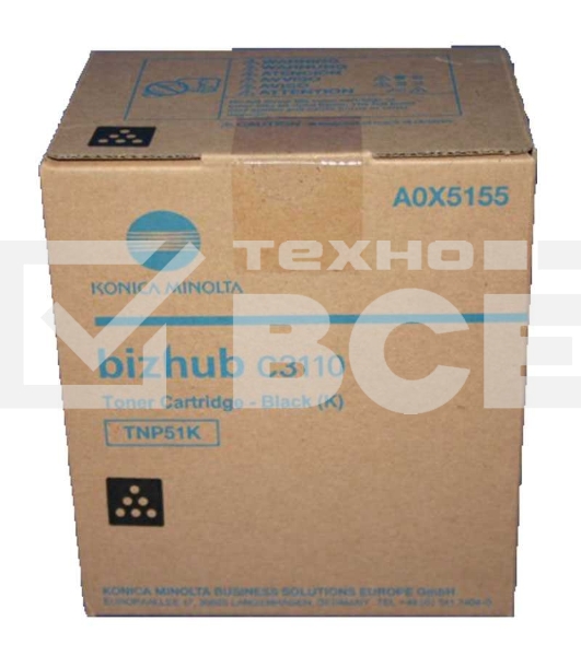Картридж лазерный Konica-Minolta bizhub C3110 черный TNP-51K
