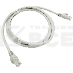 Патч-корд Buro Basic UTP 4 пары cat6 CCA molded 2м серый RJ-45 (m)-RJ-45 (m), фото 1