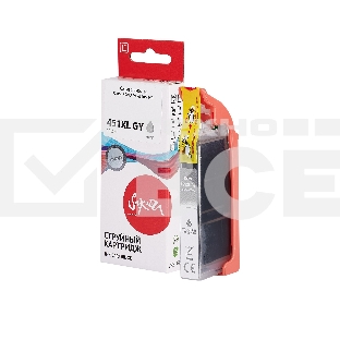 Струйный картридж Sakura 6476B001 (451XL GY ) для Canon, серый, 10,2 мл., 350 к.