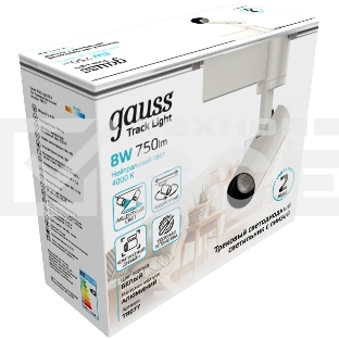 Система трековая Gauss TR077 8Вт 4000K цв.св.:белый нейтральный белый