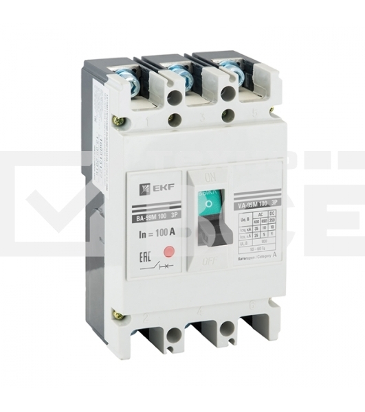 Выключатель автоматический 3п ВА-99М 100/40А 35кА PROxima EKF mccb99-100-40m
