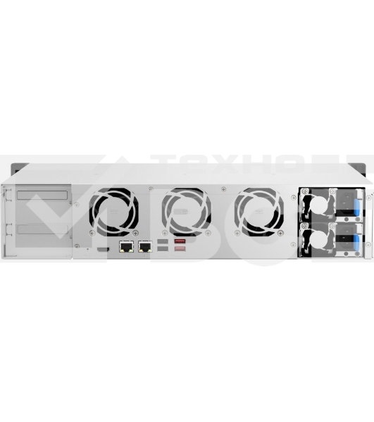 Сетевое хранилище SMB QNAP TS-873AeU-RP-4G NAS 8 HDD trays, 2x 2.5 GbE. 64-bit 4-core AMD V1500B 2,2 GHz, 4 GB. RAM (1*4 GB) up to 32GB (2*16 GB), 2 x M2 2280 (PCIe Gen3 x 1), 2xPSU W/o rail kit RAIL-B02