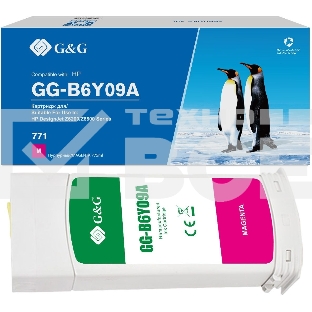 Картридж струйный G&G GG-B6Y09A 771C пурпурный (775 мл) для HP DesignJet Z6200