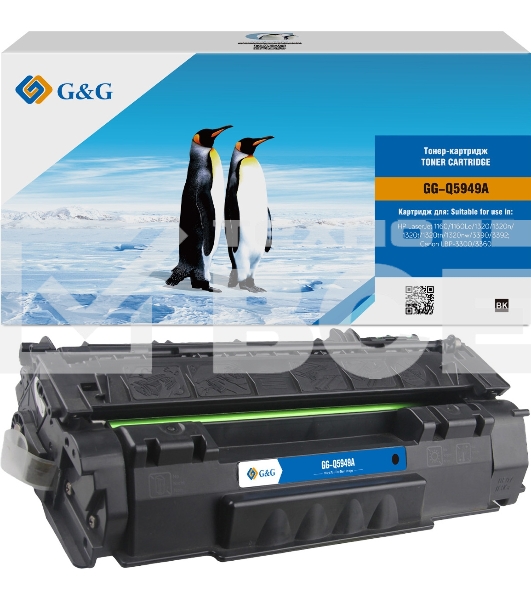 Картридж лазерный G&G GG-Q5949A черный (2500 стр.) для HP LJ 1160/1160Le/1320/1320n/1320t/1320tn/1320nw/3390/3392
