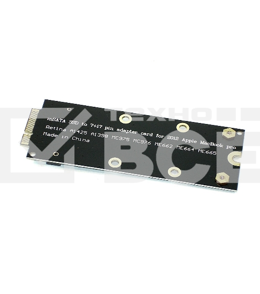 Переходник на SSD mSATA для MacBook Pro 2012-2013гг. A1425; A1398