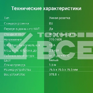 Умная розетка Digma DiPlug Cube 1 EU Wi-Fi белый (DPC13S)