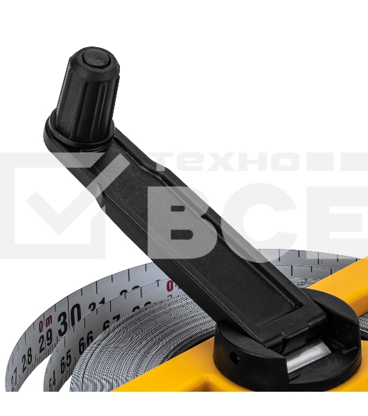 Рулетка геодезическая Denzel 30 м х 13 мм, открытый корпус, металлическая лента