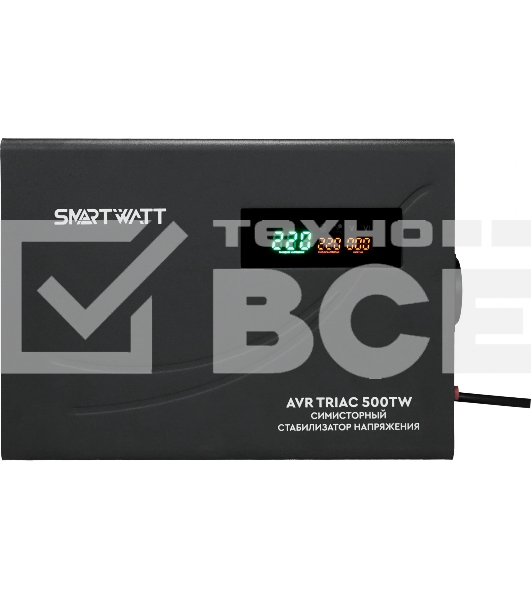 Стабилизатор напряжения Smartwatt AVR Triac 500TW 500ВА черный