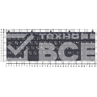 Клавиатура для ноутбука DNS W765S черная без рамки широкий Enter