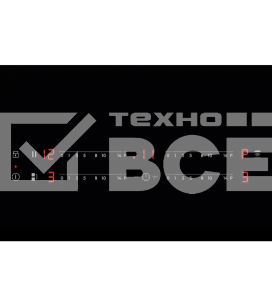 Индукционная варочная панель Electrolux CIV634 на 4 конфорки, cтеклокерамика, мощность: 7200 Вт, независимая установка, слайдерное управление,размеры (ШхГ): 59x52 см