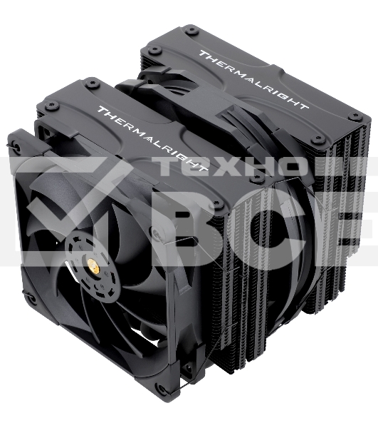 Кулер для процессора Thermalright Frost Commander 140 Black (4-pin PWM, 158mm, Ni/CU, 8x5mm, 1x120mm+1x140mm, 82CFM/95.5CFM, 29.6dBA/30.2dBA, 1850RPM/1800RPM, S: 1700, 1200, 20XX, 115X, AM5, AM4)