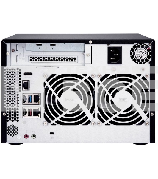 Сетевое хранилище без дисков SMB QNAP TVS-672XT-i3-8G 6-Bay NAS, Intel Core i3-8100T 4-core 3.1 GHz Processor, 8GB DDR4 RAM (max 32GB RAM), 6x 2.5