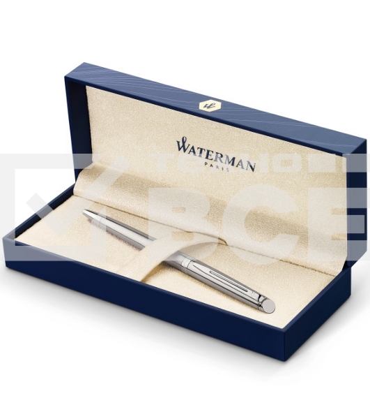 Ручка шариковая Waterman Hemisphere (CWS0920470) Steel CT M син. черн. подар.кор.