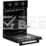 Встраиваемый духовой шкаф Monsher MOE 4563 Noir, электрический, High-Tech, объем 50 л, конвекция, гриль, 3 стекла в дверце, съемные стекла, съемная дверца, телескопические направляющие, черный, фото5