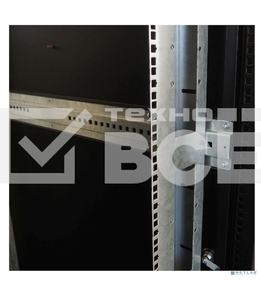 Шкаф серверный напольный ЦМО 48U (800 1000) двойные перфорированные двери 2 шт., черный