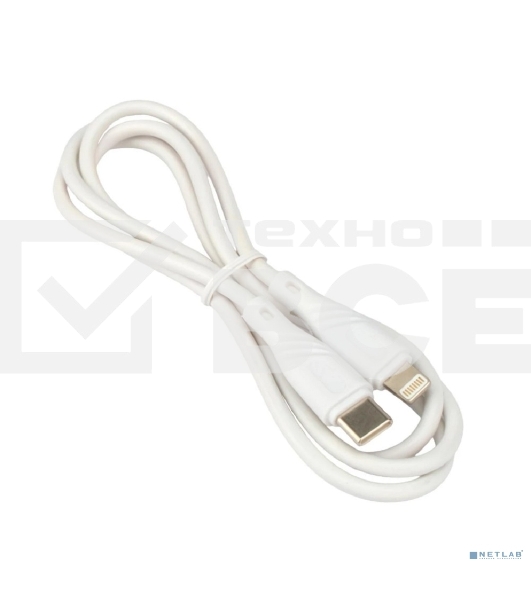 Кабель USB2.0 Cablexpert CCB-USB2-CMAPO1-1MW, Type C/Lightning, Classic 0.1, 2.1A, 20Вт, QC3.0,1м, белый, коробка