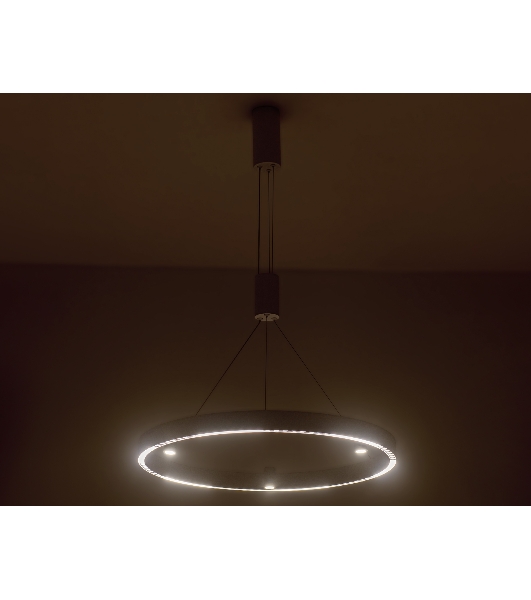 Подвесной светодиодный светильник Ambrella light FL5844/1+3 WH белый 40W 3000K/4200K/6400K D600*1200 (без ПДУ)