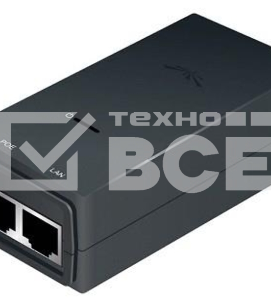 Сетевое оборудование UBIQUITI POE-24-12W(EU) блок питания с PoE, 220 VAC -> 12VDC, 0,5A - для абонентов