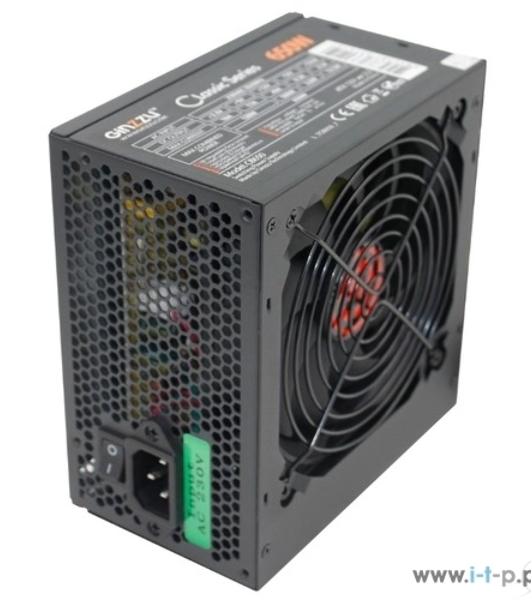 Блок питания Ginzzu CB650 12CM черный,24+4p,2 PCI-E(6+2), 4*SATA, 3*IDE,оплетка MB, кабель питания