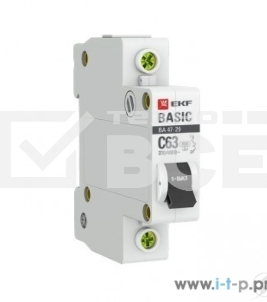 Автоматический выключатель EKF mcb4729-1-20C 1P 20А (C) 4,5кА ВА 47-29 EKF Basic